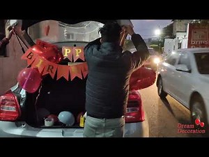 Birthday Decoration in car | Celebrate of Girlfriend birthday on car #Car #Decoration