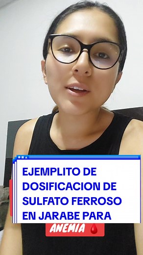 Fórmula de Dosificación de Sulfato Ferroso en Jarabe para Anemia