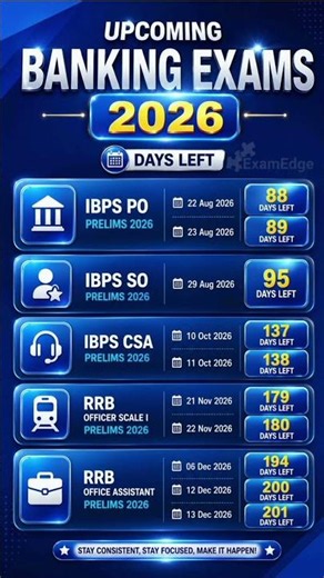upcoming Exam 2026 | IBPS CLERK | IBPS PO | SBI PO | SBI CLERK #ibps #bankexam #ibpsclerk #sbiclerk