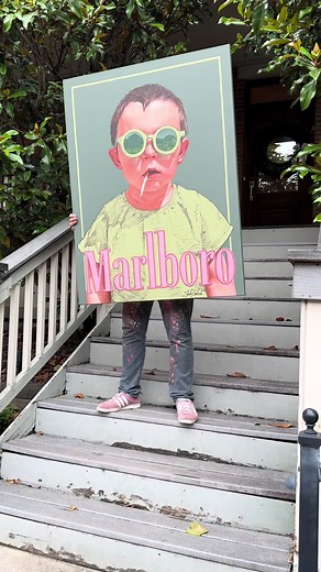 This took me a week to paint, so you can wait 10 seconds… #acrylicpainting #realismart #localartist #modernart #contemporaryart