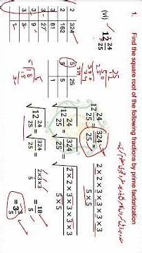 🔥 Class 8 Math Exercise 1.6 Complete Solved | Square Root of Fractions Easy Method!