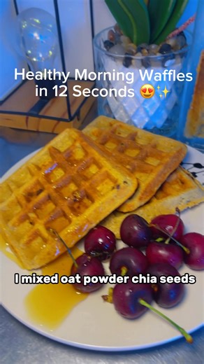 Oat waffles topped with honey and fresh cherries — simple, healthy and SO good for breakfast! 劉 Quick, protein-packed and perfect for busy mornings ✨ #PhakamaEulahLife #LifeHacks #HomeTips #HealthyLiving #CleaningHacks #FBLifestyle | Phakama Eulah | Facebook