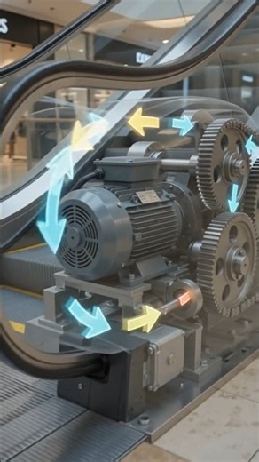 How Does an Escalator Work? 🤯 Inside the Machine | 3D Engineering Explained #Shorts
