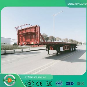 [Hot Item] 40FT Flatbed Semi Truck Trailer for Secure Container Transport