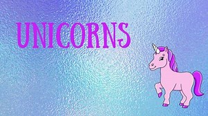 Educational Unicorn Video for Kids | 1:50 min with Voiceover & Pictures