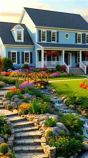 Stunning House with a Vibrant Garden