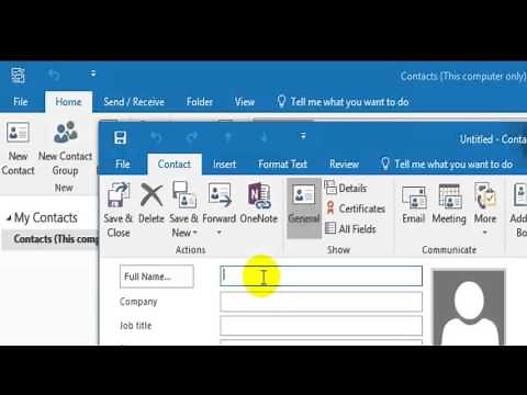 How to add contacts in Outlook