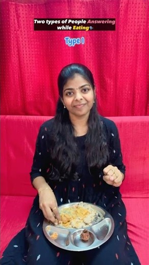 Answering while Eating😁Watch till end🤪#sharmilageorge #shorts