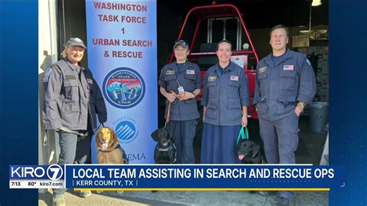 VIDEO: Local team from Washington assisting in search and rescues in Texas