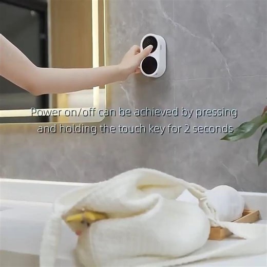 Minimalist automatic toothpaste dispenser for a clean, modern touchless and organized bathroom setup