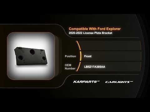 Ford Explorer 2020 21 2022 License Plate Bracket | Front | Base/Limited | Partslink # FO1068182