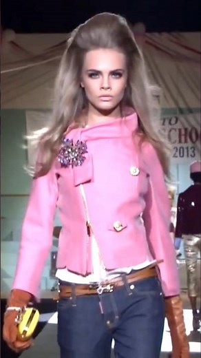 Cara Delevingne walks the runway during the Dsquared2 fashion show