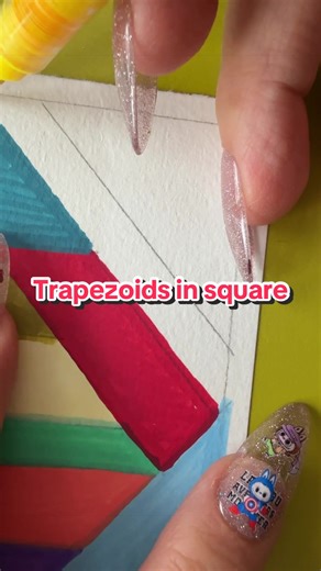 Drawing and Coloring Trapezoids in Square