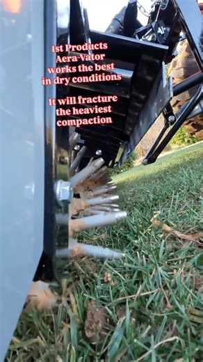 PTO driven area-vator VS core plugging.. #turf #seeding #grass