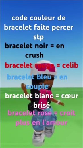 code couleur de bracelet 💖💖💖💖💖