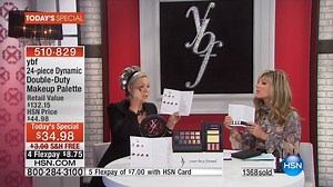 Make sure to tune in to HSN NOW at 10AM girlfriends!! Our '24pc dynamic double-duty palette' includes ybf best sellers & must haves all in one! It is versatile & can help create many looks from natural to dramatic! These universal products work for all ages & skin tones! Get yours NOW! | _ ybf beauty _