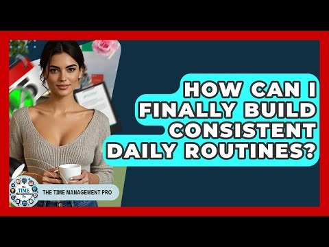 How Can I Finally Build Consistent Daily Routines? - The Time Management Pro