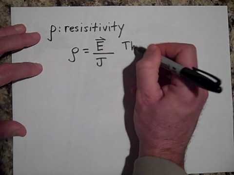 Resistivity, Resistance, and Conductivity