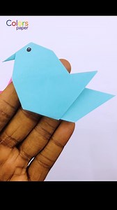 Beginner-Friendly Origami Bird Tutorial 😍 Fold Your Own Paper Bird ! 🕊️ #decor #papercraft #shorts #handmade #diy #origami #craft #satisfyingvideos #homemade #birds | Colors Paper