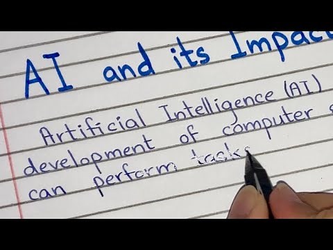 Write a paragraph on AI and its impact | English | Paragraph writing format | Simple handwriting