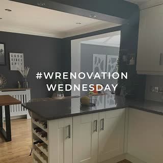 8.3K views · 36 reactions | This Wrenovator has given their kitchen a Shaker makeover! 朗 The beautiful and bright white matt Shaker units create a lighter-than-air feel to the room. Completing this bespoke space are the marble-effect worktops and glistening gold handles.  Instagrammer: homeontheridgeway #Wrenovation #WrenovationWednesday | Wren Kitchens | Facebook