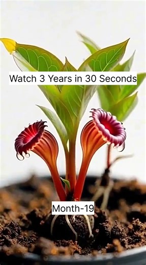 Exotic Purple Pitcher Plant: Seedling to Carnivorous Trap Full Time-lapse #shorts #planttimelapse