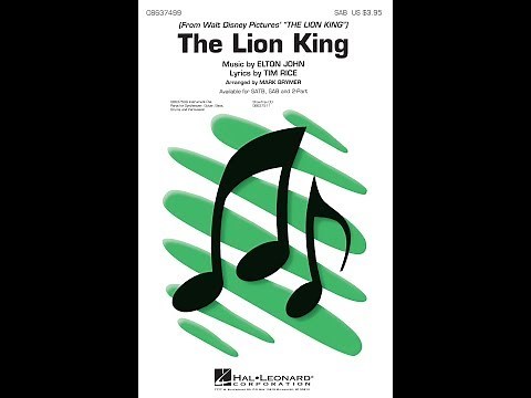 The Lion King (Medley, 1994) (SAB Choir) - Arranged by Mark Brymer