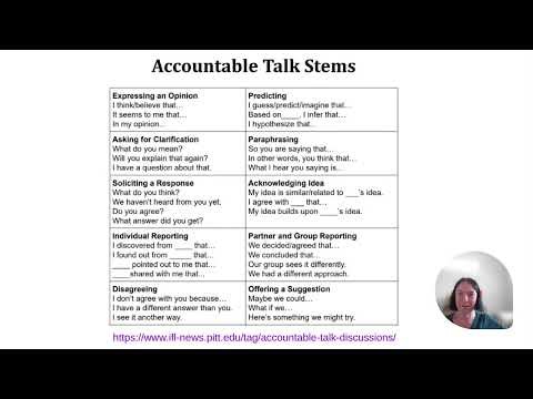 Start here...to teach Accountable Talk as a learner-owned discourse strategy!