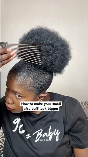 Afro Pick Comb| How to make your small afro to look bigger| Afro bun #teammotso