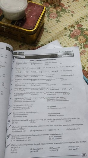 12 What are the geometric shape and the oxidation number of the... | Filo