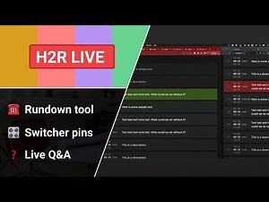 GFX templates, Rundown tool & Pins! // H2R Live