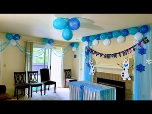 DISNEY FROZEN THEME PARTY DECORATION IDEAS | ELSA Birthday Decorations