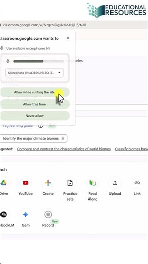 Google classroom Recording