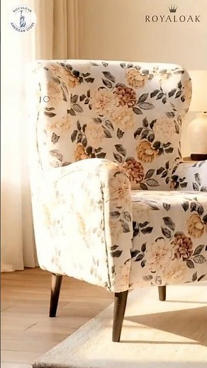 Royaloak Chicago Floral American Fabric Accent Chair