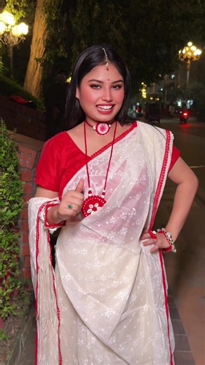 কে কথায় থেকে দেখছো আমার ভিডিও 🥀saree from:@Elegance By Khushi গহনা: @Beli’s Collection 😎#foryoupage