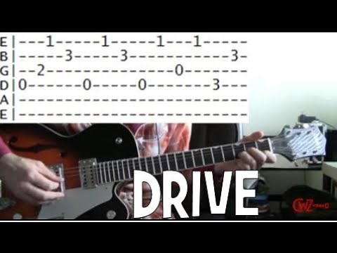 REM Drive Guitar Lesson with Chords and TAB Tutorial
