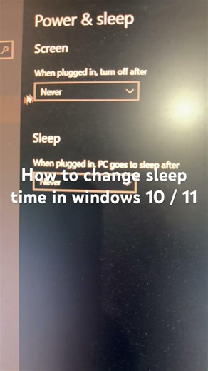 How to change sleep time in windows 10 / 11