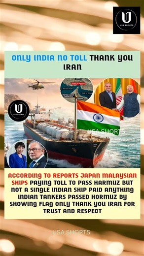 according to reports Japan Malaysian ships paying toll to pass harmuz but not a single Indian ship