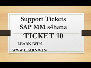 Support Ticket SAP MM s4hana | error in Purchase order #learn2win #sap #learntowin #saperp #sapmm