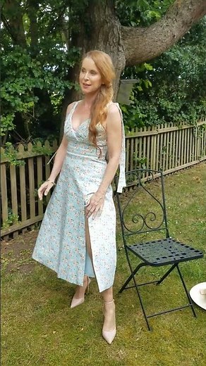 Pretty summer dress and Cervin nylon stockings #shorts #short #youtubeshorts