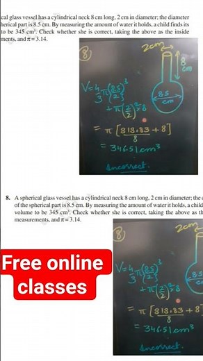 Class 10 Maths Chapter 12 SURFACE AREAS AND VOLUMES - Exercise 12.2 Question 8 #mathshorts