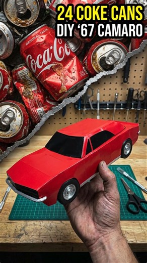 I Turned 24 Recycled Coke Cans Into a '67 Camaro! 🚗💨