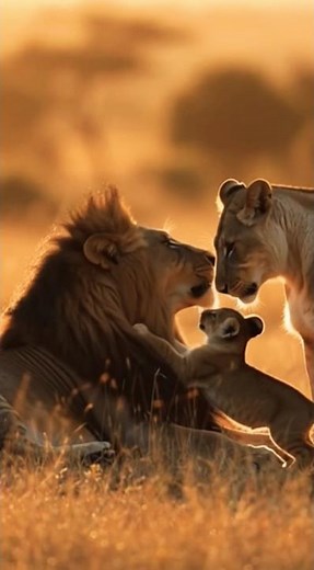 lion and lioness love – Beautiful Family Moment in the Wild