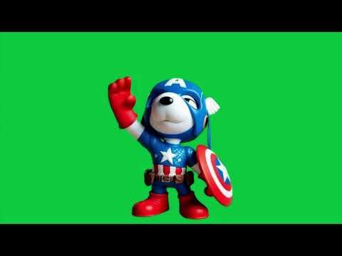 Snoopy est le captain america 4k Green Screen