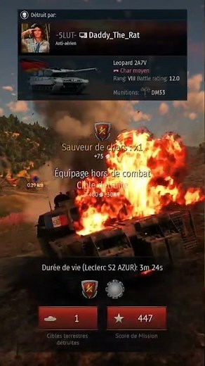 eyes for eyes Leclerc AZUR🇨🇵 VS Léopard 2A7V 🇩🇪#warthunder #gaming #funny