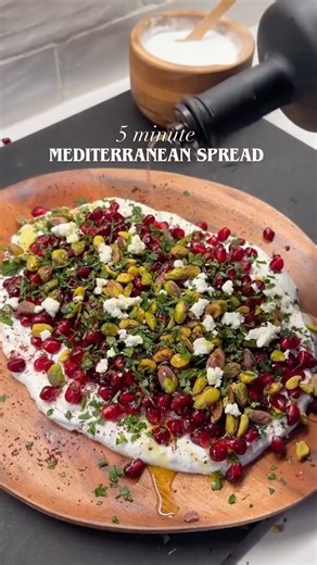 Arash Hashemi on Instagram: "💥5 Minute Pomegranate Pistachio Feta Spread This is probably the lowest effort, highest reward recipe I’ve made this year and it is SO good, especially if you love mediterranean food or mediterranean flavors. It’s bright, fresh, creamy, crunchy, tangy, sweet, and herby all at once. It’s the kind of dish that people hover around What makes it hit is the contrast. Cold whipped feta as the base, the burst of pomegranate, the crunch from pistachios, and the freshness fr