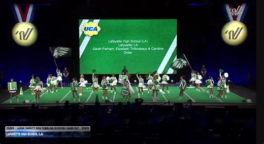 Lafayette High School Cheer Team at UCA Game Day