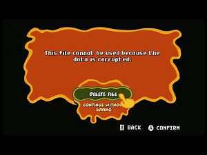 Corrupted Save Data in SpongeBob SquarePants Featuring Nicktoons: Globs of Doom