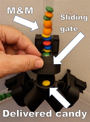 M&M Wheel Dispenser, Wall Vending Machine, Candy Test-tube Display, Sweets Ferris Wheel, Treats Rotating Spokes, Automatic Rations Server - Etsy