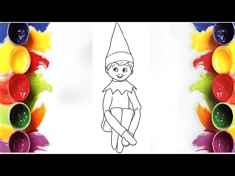 Coloring a Cute Elf 🎄🧝‍♂️ | Christmas Coloring with Markers | MINI ARTIST WORLD